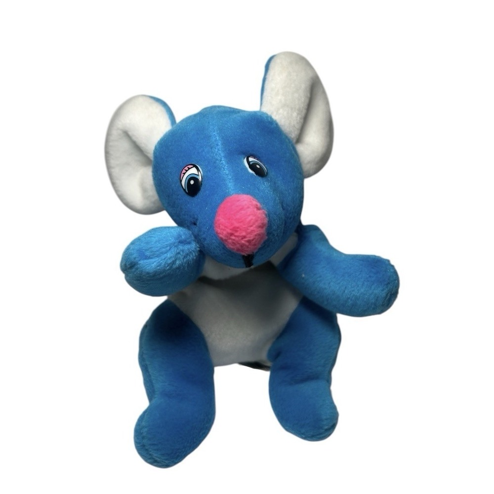 Blue/Pink Mouse Beanbag Stuffed Animal Plush